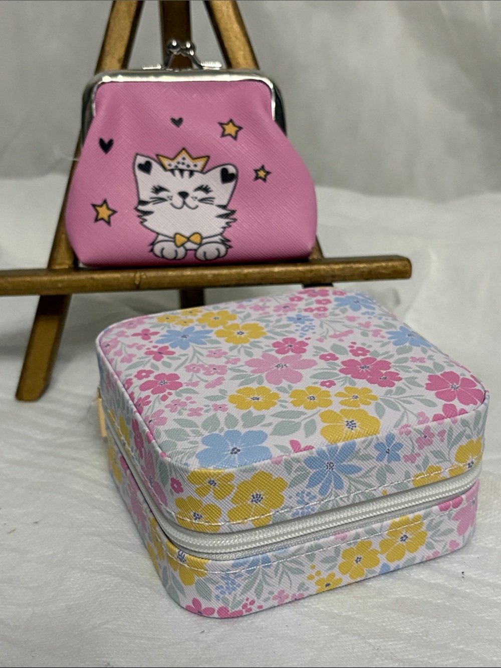 Floral Jewelry Case & Coin Purse NWOT